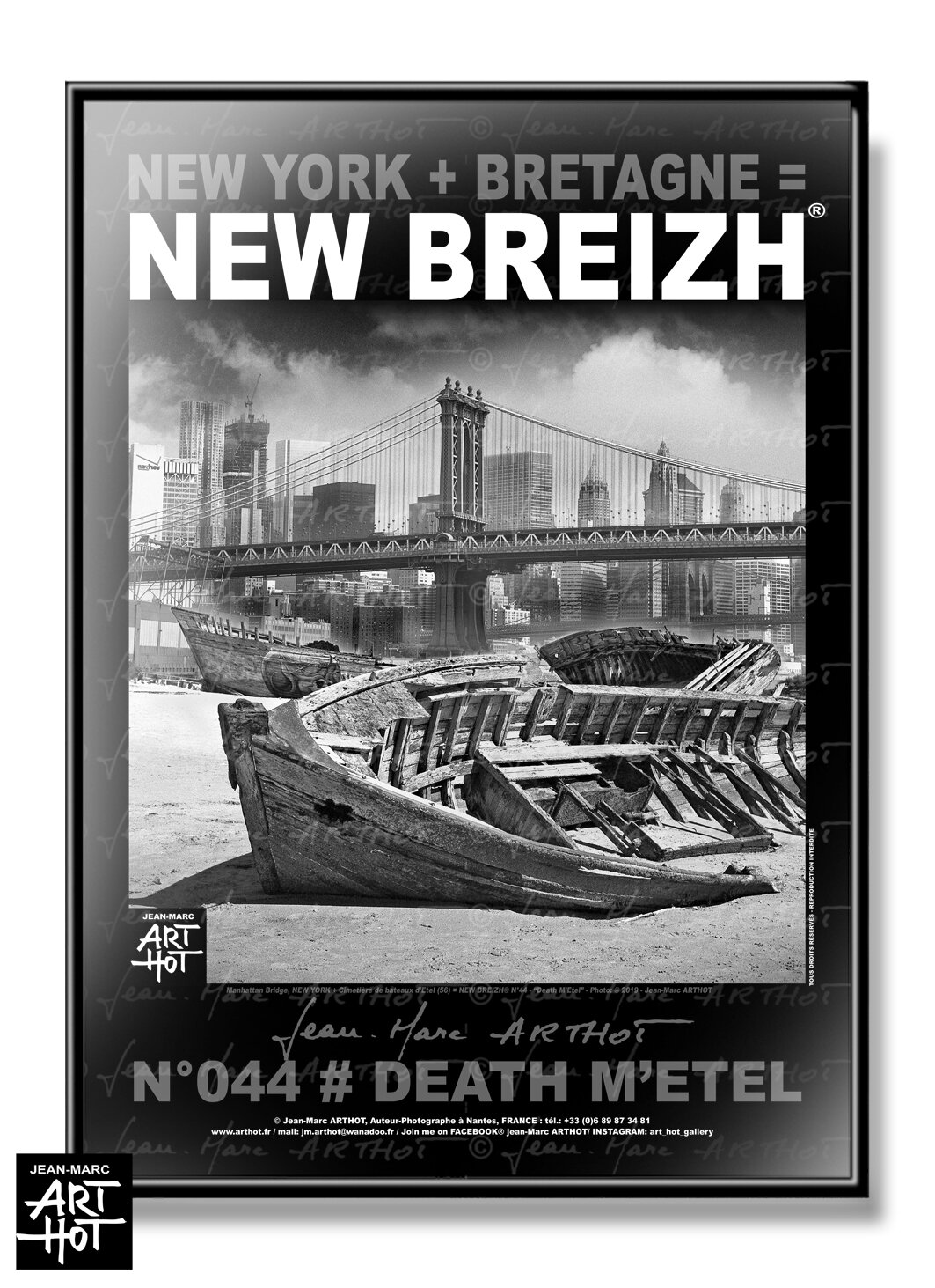 arthot-photo-art-b&w-new-york-bretagne-newbreizh-044-morbihan-56-ria-etel-port-cimetiere-bateau-pont-manhattan-AFFICHE